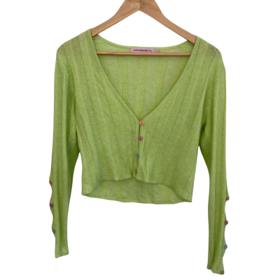 Hansen & Gretel Womens  Size S Button-down Cardigan Green 