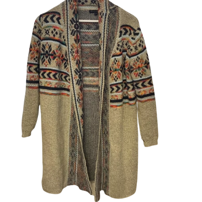 Caroline Morgan Womens  Size 8 Longline Cardigan Multicoloured 