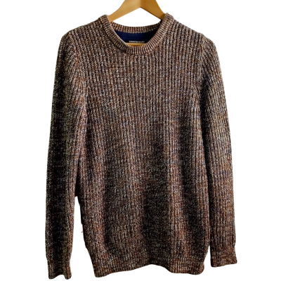 Country Road Mens  Size Xs Heavy Knit Jumper Brown / Off White 