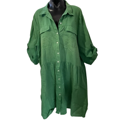 Sussan Womens  Size 18 Babydoll Dress Green 