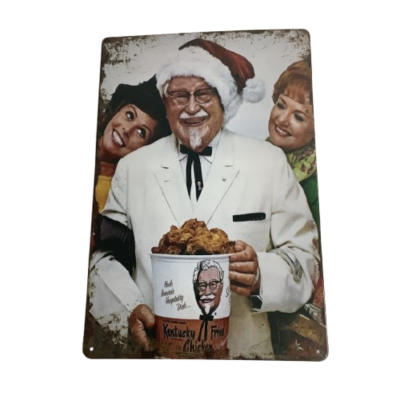 Brand New Christmas KFC Metal Man Cave Aussie Car Sign #2270-1-pp