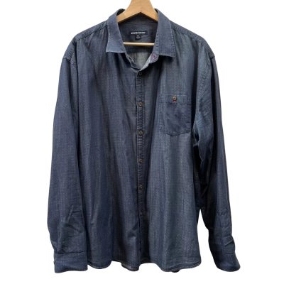 Eddie Wood Mens Size XXL Navy Blue Shirt 