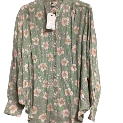 Billabong Womens  Size M Blouse Floral / Green 