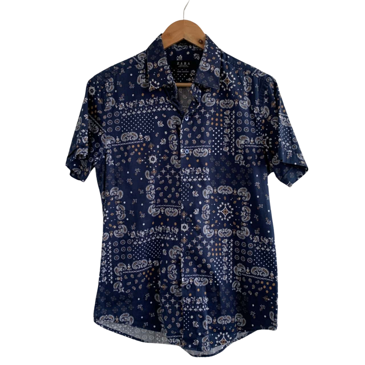 Zara Small Navy Blue DressShirt