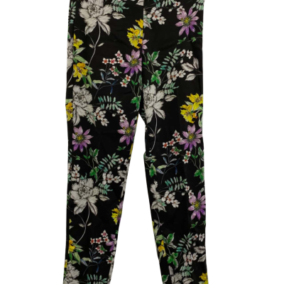 H&M Womens  Size 6 Slim Fit Pants Floral / Multicoloured 