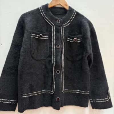 Black Fluffy Jacket 