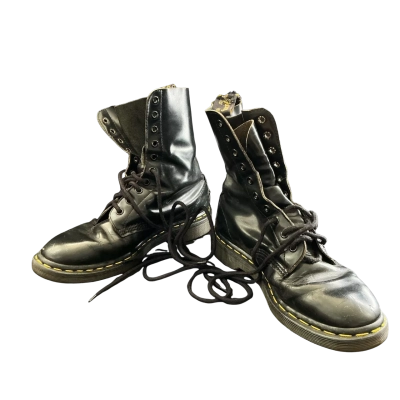 Dr Martens Mens 10 hole UK Size 6 Boots Black - Made in England