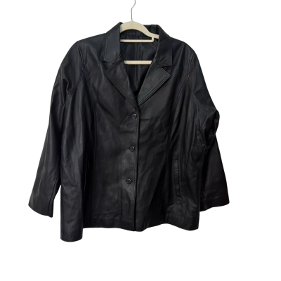 Dormeuil England  Size L Leather Jacket Black  