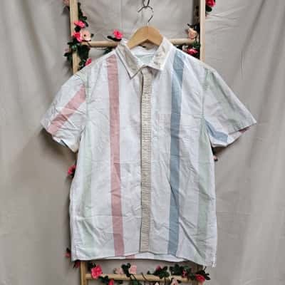 Mens American Eagle Striped Short Sleeve Shirt Size M BNWT
