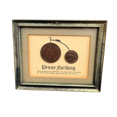 Penny Farthing Coin Bike with Picture Frame