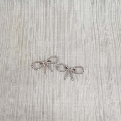Super Cute /Clear Diamante /Bow Knot/ 2 Pack Pin on Brooches 