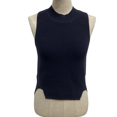  Jonathan Simkhai  Size S Knitted Sleeveless Top Navy Blue 