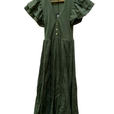 Decjuba Womens  Size XS Midi Dress Olive 