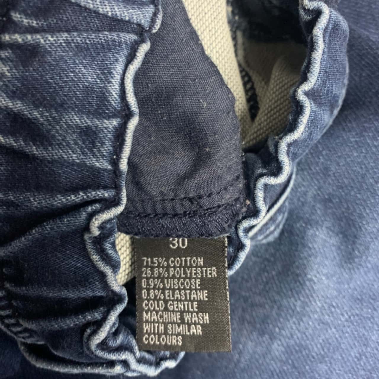 Connor Men's Size 30 Cuffed Leg Jeans Blue (s)