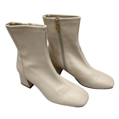 Basque Winter White Devina Ankle Boots Stretch PU Size 36