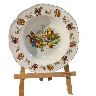 Vintage Children’s Plate, Joan Barrington Woods Ivory Ware England 