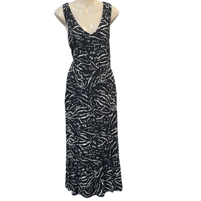 Decjuba Womens  Size 14 Casual Dress / Maxi Dress / Sleeveless Dress  Animal print / Navy Blue / White 