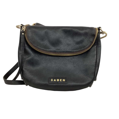 Saben Womens Handbag Black  Leather 