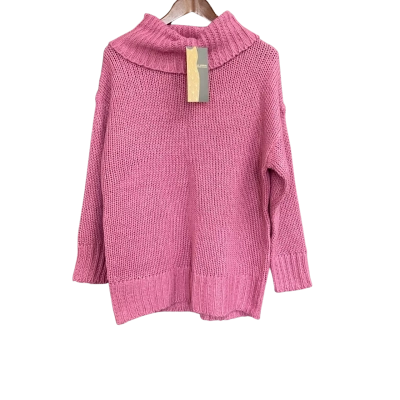 Liz Jordan Women's Cowl Neck Jumper Size L Sachet Pink  