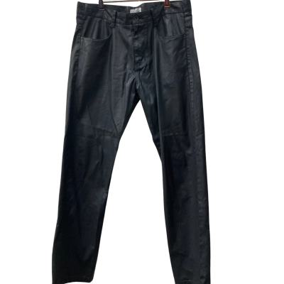 Calvin Klein Womens Black shiny fabric jeans style pants. Size 12.  