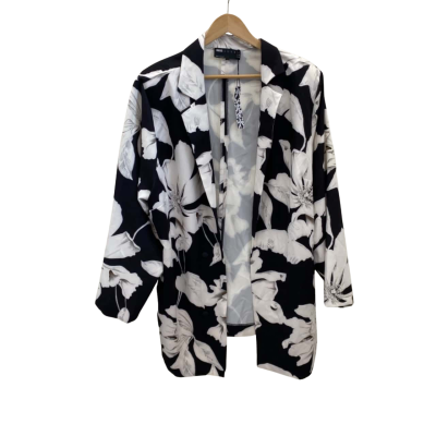 ASOS Womens  Size 24 Blazer Black  / White /Floral