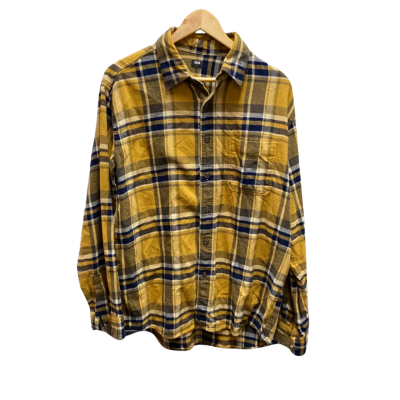 Uniqlo Mens  Size L Flannel Shirt Blue / Brown / Checked / White 