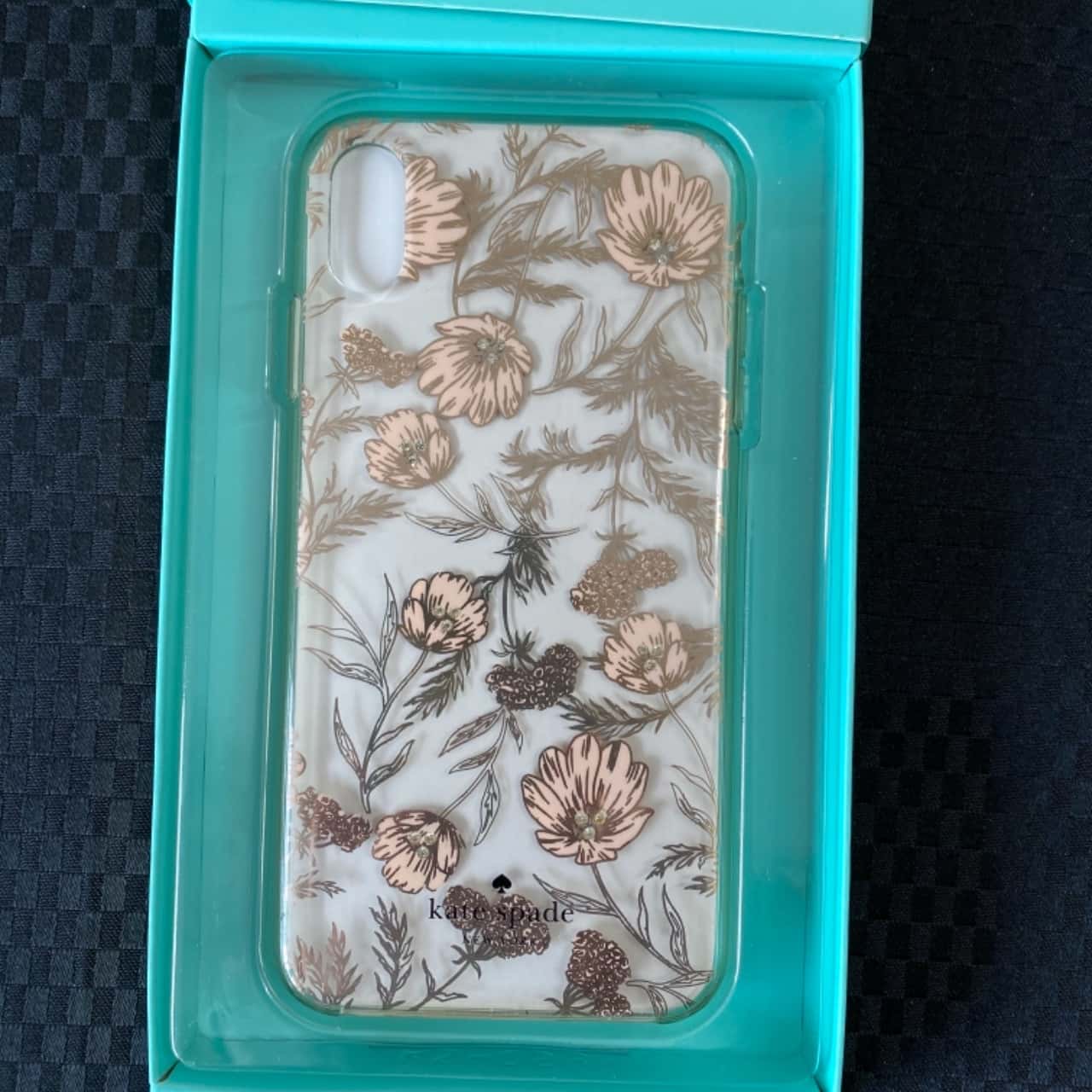 ** REDUCED ** Kate Spade iphone XS Max Pink/Gold Jewelled Floral Phone