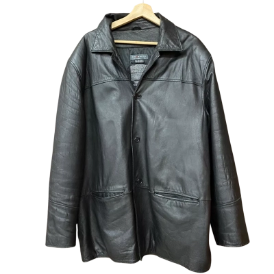 Reserve Mens Size XXL Black Leather Jacket