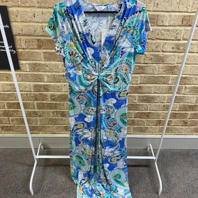 Seraphine Womens knot front maxi dress paisley Size 14 