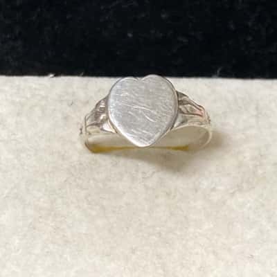 Sterling silver signet ring 