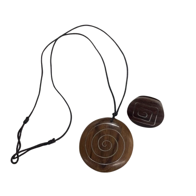 Quirky & Cute Wooden Necklace + Ring Set with Gift bag