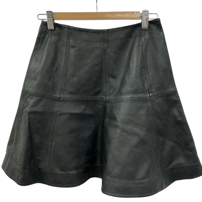 Alannah Hill black leather skirt, Size 8  