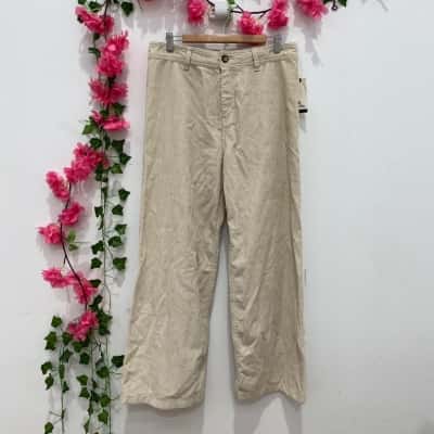 Rip Curl Womens Straight Leg Corduroy Pants Size M Beige 