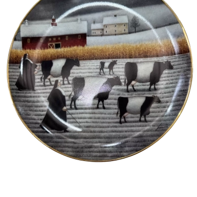 Lowell Herrero "Holy Cow" Collector Plate: Franklin Mint Folk Art