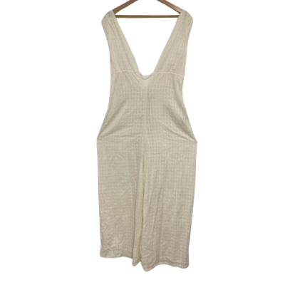MAURIE & EVE (*NEW*) Women's Organic Cotton Tomorrow's Here Jumpsuit Size 12 Sleeveless White 