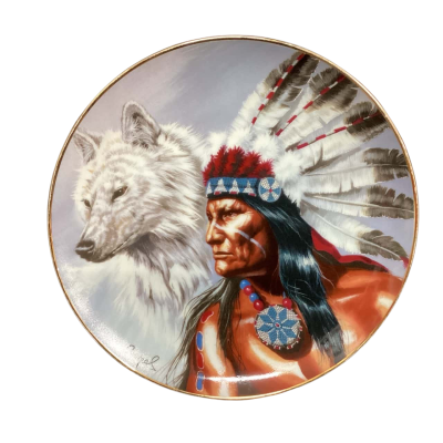 Limited Edition “spirit of the Wolf” Collector’s Plate by Gary Ampel