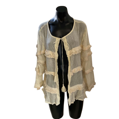 Adrift Womens  Size L Cream / White over top