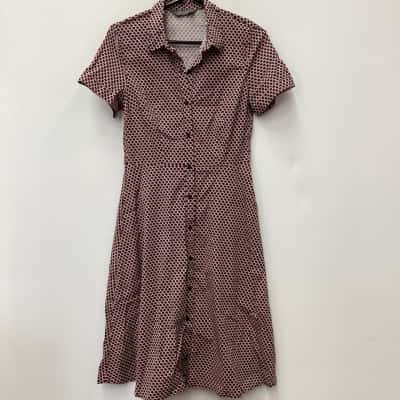 Jacqui-E Womens  Size 8 Midi / Short Sleeve Dress  Multicoloured 