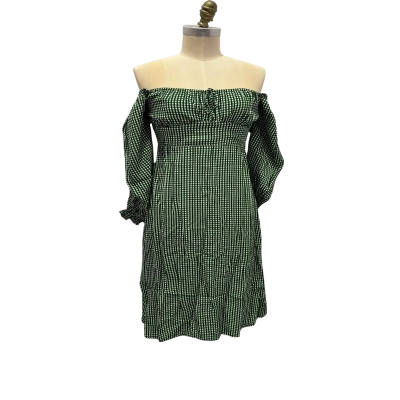 Faithfull The Brand Womens  Size 6 Casual Dress Gingham / Green 