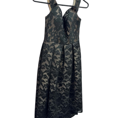 Love Honor Womens  Size 8 Black/Cream Floral Dress