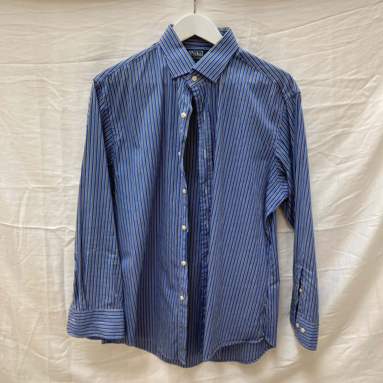 Polo Ralph Lauren Womens Shirt Size 16.5 Black / Blue / Striped / White