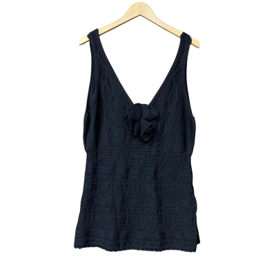 BNWT Steele Womens Size XL Black Crochet Sleeveless Top