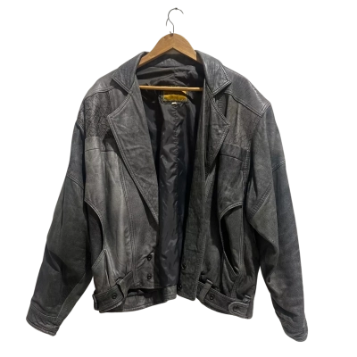Florence Australia Womens Size M Leather Jacket Grey 