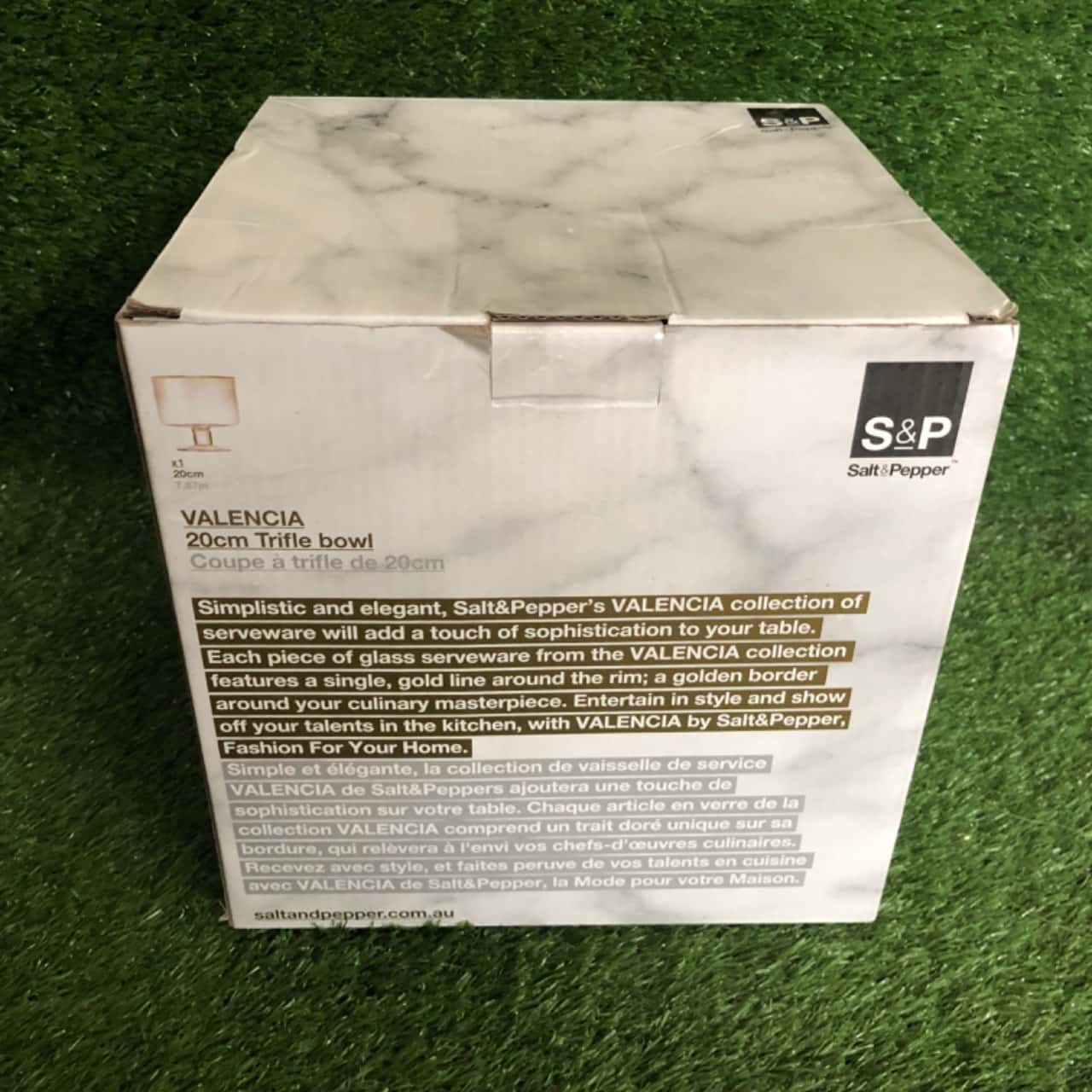 S&P Valencia Trifle Bowl With Gold Rim 20cm (New)(s)