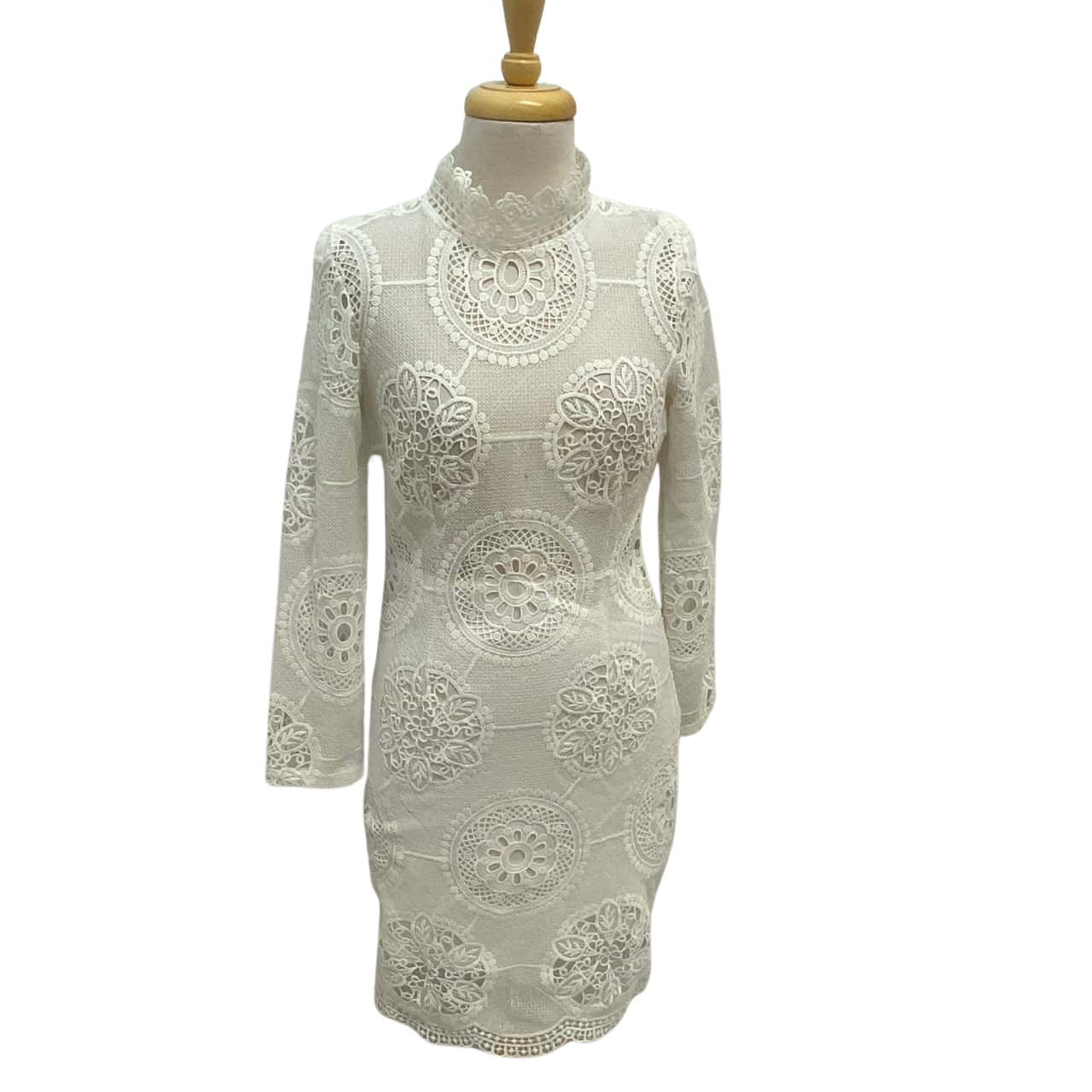 chinese dress ladies Nude Lace Maxi Dress from Angel Biba Size 8 – Bayshore Boho