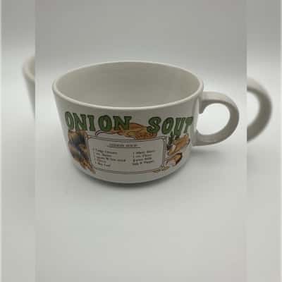 VTG Onion Soup Recipe 1970's Retro Soup Mug 