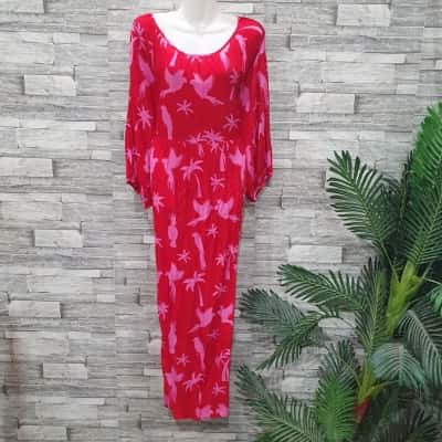  Womens  Size 22 Maxi Dress Pink  / Red 