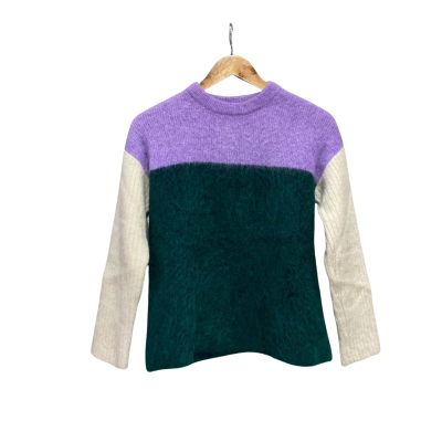 Country Road Womens  Size S Mohair Blend Jumper Green / Purple 