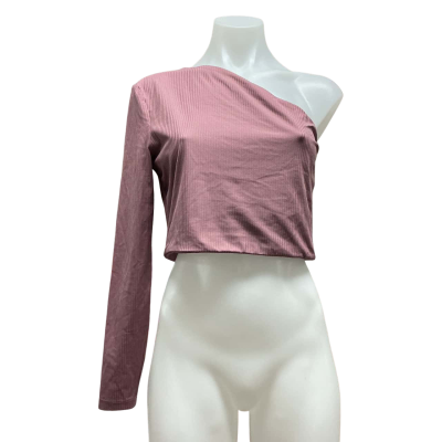 Kookai Womens Size 2 Off-the-shoulder Top Dusky Pink  