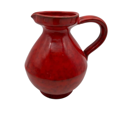 Vintage / MCM Italian Atomic Red Pottery 15cm Pitcher